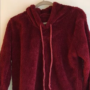 Soft cherry red hoodie
